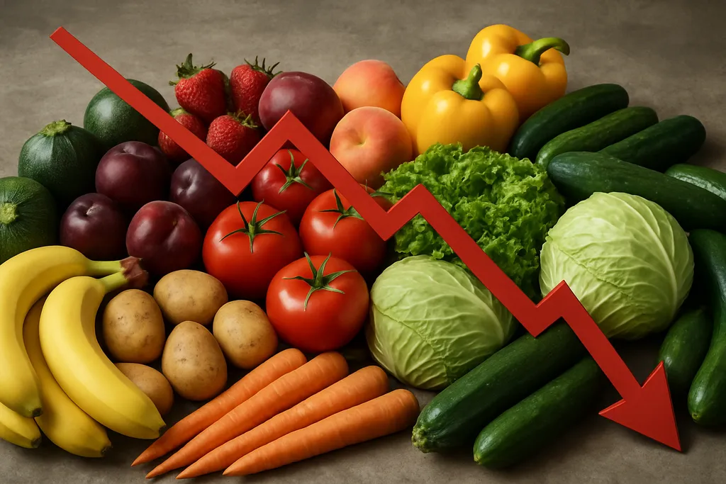 Frutta e verdura: crollano i prezzi per sovrapproduzione