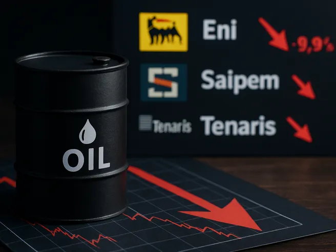 Petrolio in calo: Eni, Saipem e Tenaris sotto pressione a Piazza Affari