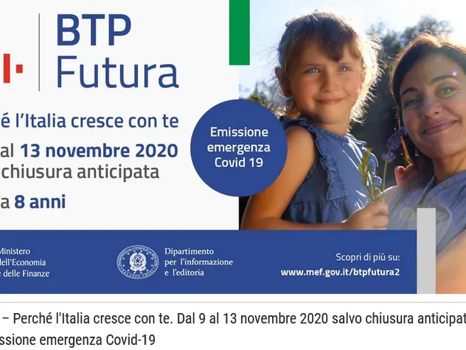 BTP Futura: ordini per più di 2,5 miliardi nel primo giorno. Ma news vaccino Pfizer ‘rovina’ la festa