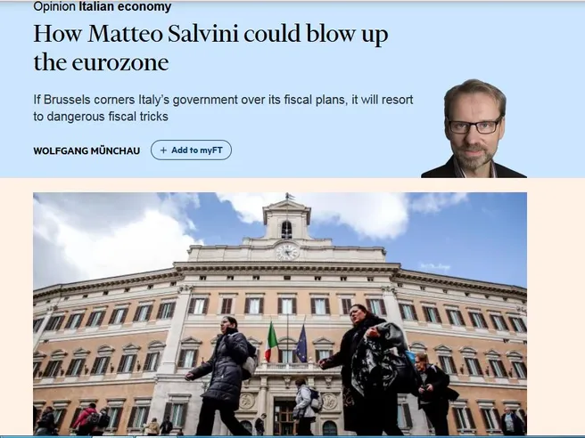 Minibot bocciati anche da premier Conte. FT: ‘Ecco come Salvini potrebbe far saltare l’Eurozona’