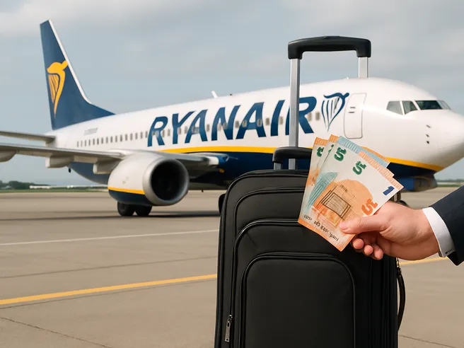 Ryanair, aumenta il bonus dipendenti che trovano bagagli fuori misura