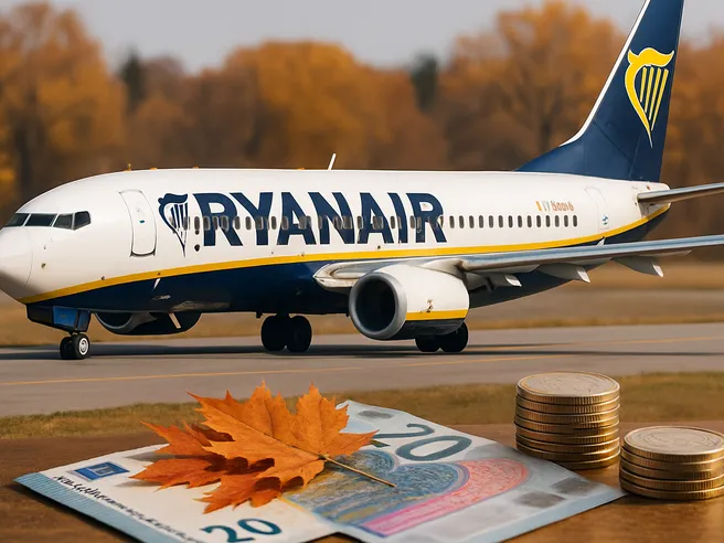 Ryanair: tariffe da 19,90 € e mete d’autunno, ultimo giorno per prenotare