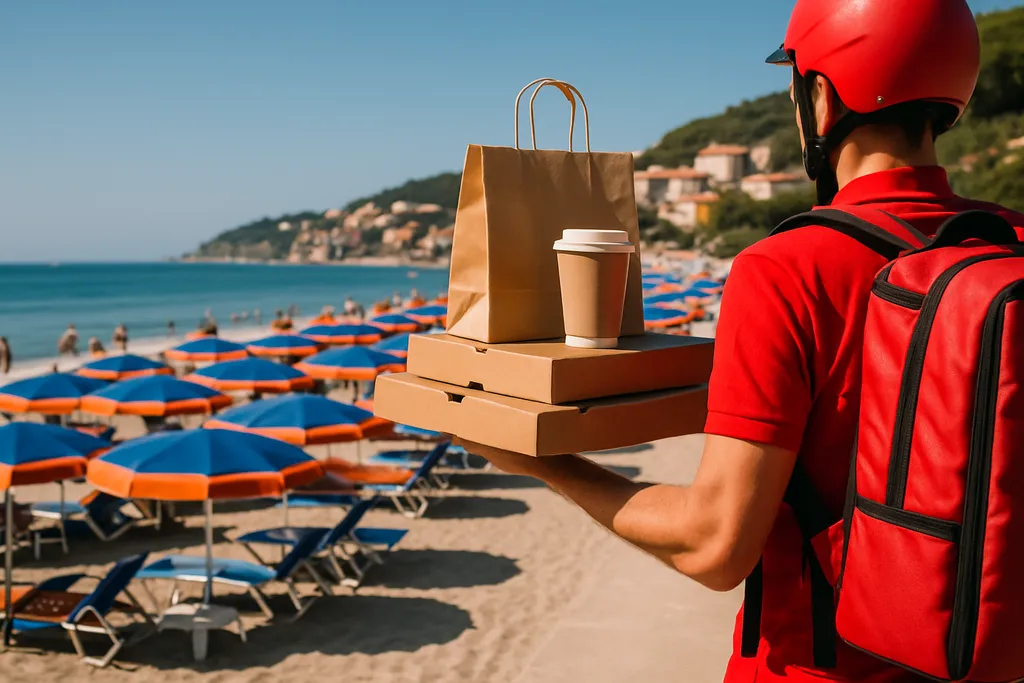 Estate 2025, boom del food delivery nelle località balneari italiane