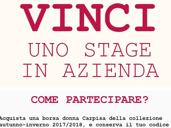 Carpisa shock: Compra una borsa e vinci uno stage. Esplode la polemica sui social, boom di tweet