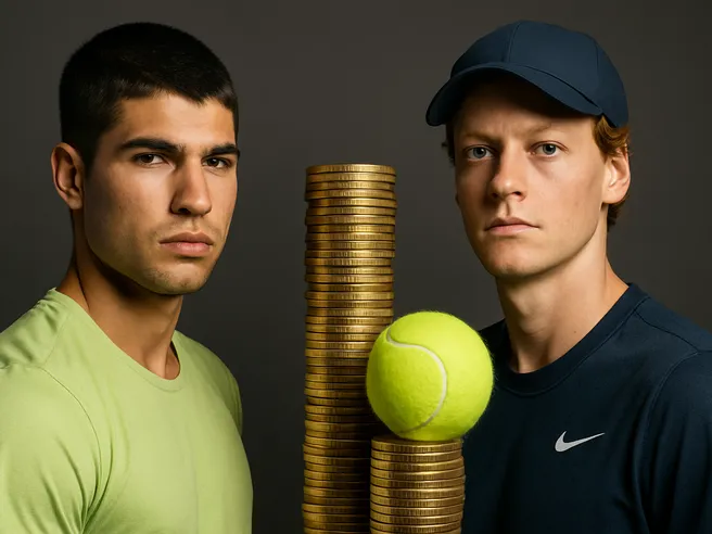 Tennis e ricavi record: Alcaraz batte Sinner nella classifica Forbes 2025