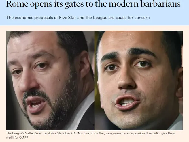 Italia M5S-Lega contro tutti: Salvini attacca Fmi dopo downgrade, Di Maio provoca incidente diplomatico con Parigi
