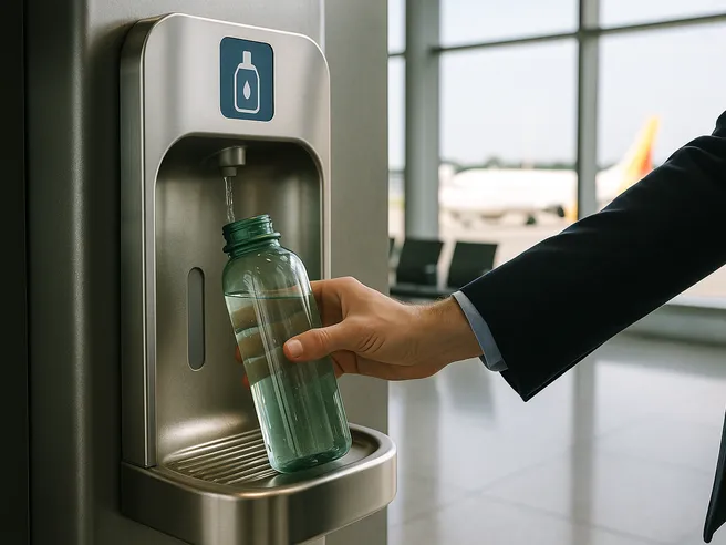 Acqua gratis negli aeroporti: fontanelle in arrivo in 22 scali italiani