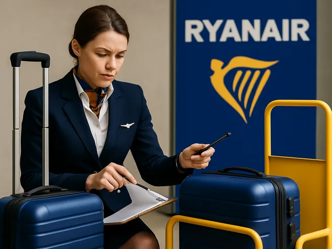 Ryanair premia con un bonus i dipendenti che scovano bagagli fuori misura